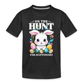 Pâques - à la recherche du bonheur - T-shirt bio Premium Enfant - noir - Devant