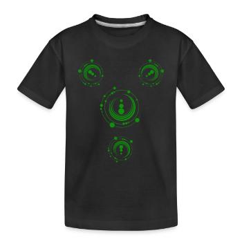 Außerirdische Begegnung außerirdisches Leben Kornkreis - Kinder Premium Bio T-Shirt - Schwarz - Vorne