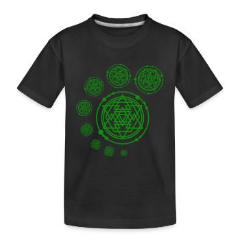 Kornkreis, extraterrestrisches Alien-Begegnungs-Wortspiel - Kinder Premium Bio T-Shirt - Schwarz - Vorne