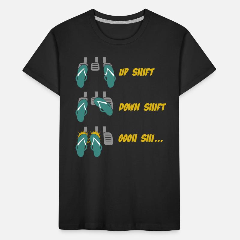 Up Shift Down Shift Funny Car Gear Changes Kids' Premium Organic T-Shirt