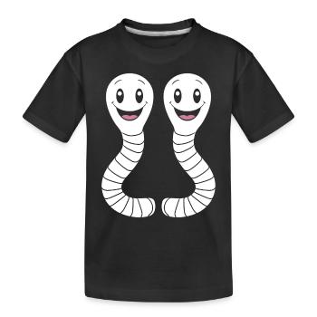 Humour ver de terre - T-shirt bio Premium Enfant - noir - Devant