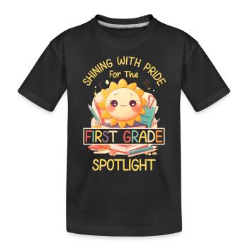 Shinging With Pride 1st Grade Sun Elementary School - Kids' Premium Organic T-Shirt - black - Front