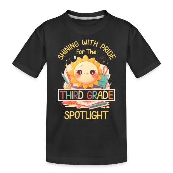 Shinging With Pride 3rd Grade Sun Elementary School - Kids' Premium Organic T-Shirt - black - Front
