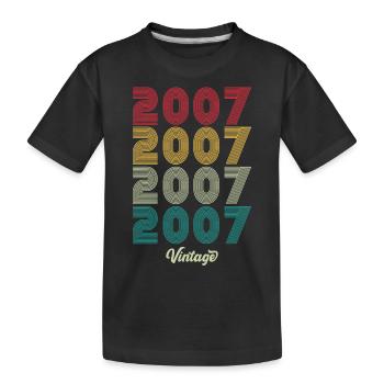 17 Years Old Vintage 2007 Limited Edition 17th - Kids' Premium Organic T-Shirt - black - Front