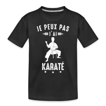 Ich kann nicht Karate Karate Karateka - Kinder Premium Bio T-Shirt - Schwarz - Vorne