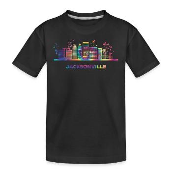 Jacksonvillians Skyline Jacksonville - Kinder Premium Bio T-Shirt - Schwarz - Vorne
