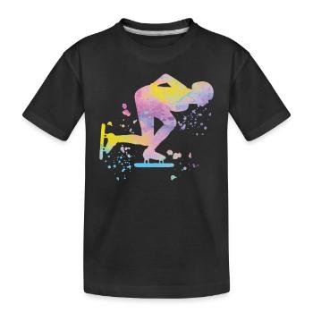 Patineur de vitesse Athlète Patinage de vitesse - T-shirt bio Premium Enfant - noir - Devant