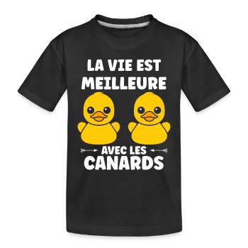 humour canard - T-shirt bio Premium Enfant - noir - Devant