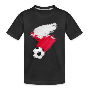 Drapeau de la Pologne - T-shirt bio Premium Enfant - noir - Devant
