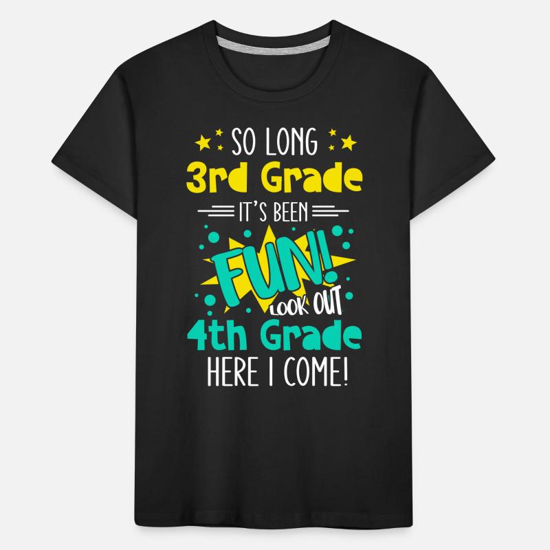 4e année école élémentaire drôle dire jeune école T-shirt bio Premium Enfant