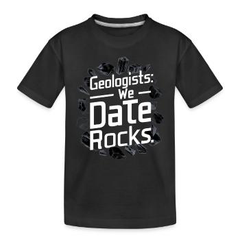 Geology Stone Hunt Agate Hunter Stone Collecting - Kids' Premium Organic T-Shirt - black - Front