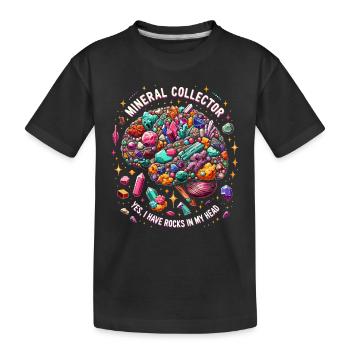 Geology Stone Hunt Agate Hunter Stone Collecting - Kids' Premium Organic T-Shirt - black - Front