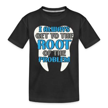 Immer Direkt Zum Kern Des Problems - Kinder Premium Bio T-Shirt - Schwarz - Vorne