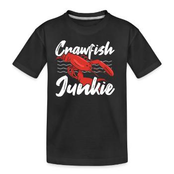 Crayfish Cajun Saison Liebhaber Partei Yabbie - Kinder Premium Bio T-Shirt - Schwarz - Vorne