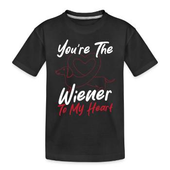 Coeurs Long Chien Viennois Chien - T-shirt bio Premium Enfant - noir - Devant