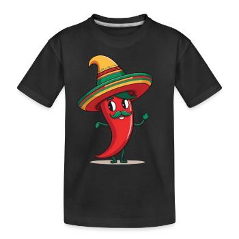 Esthétique Chili Pepper Chili Streetwear Chaud - T-shirt bio Premium Enfant - noir - Devant