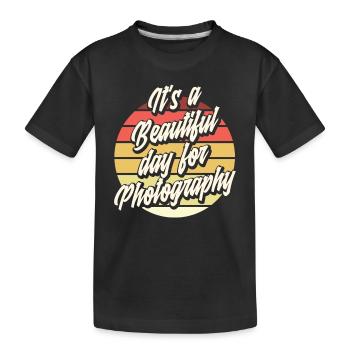 Photographie Photographie - T-shirt bio Premium Enfant - noir - Devant