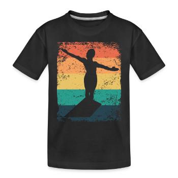 Plongeon, Saut artistique, Plongeon synchronisé - T-shirt bio Premium Enfant - noir - Devant