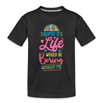 Joie de vivre Un message coloré - T-shirt bio Premium Enfant - noir - Devant