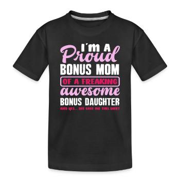 Cadeau de belle-mère belle-fille - T-shirt bio Premium Enfant - noir - Devant