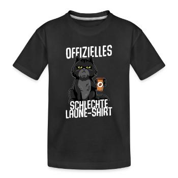 Offizielles schlechte Laune Shirt Katze black - Kinder Premium Bio T-Shirt - Schwarz - Vorne