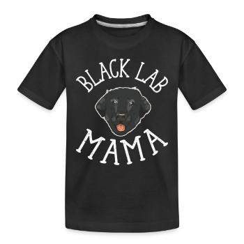 Black Lab Mama Owner Labrador Retriever - Kinder Premium Bio T-Shirt - Schwarz - Vorne