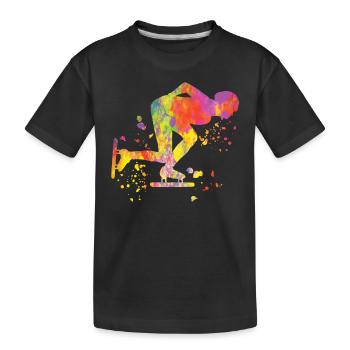 Patineuse de vitesse Sportswoman Patinage de vitesse - T-shirt bio Premium Enfant - noir - Devant
