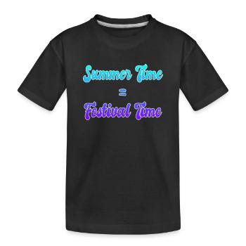 Summer Festival - Kids' Premium Organic T-Shirt - black - Front