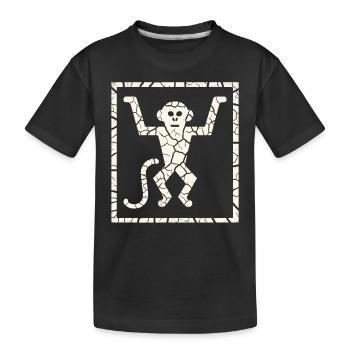 Pétroglyphe Art rupestre ancien Rock dessin indien - T-shirt bio Premium Enfant - noir - Devant