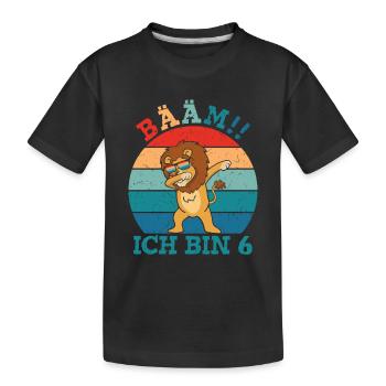 Bääm J’ai 6 ans Lion - T-shirt bio Premium Enfant - noir - Devant