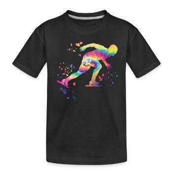 Patineuse de vitesse Sportswoman Patinage de vitesse - T-shirt bio Premium Enfant - noir - Devant
