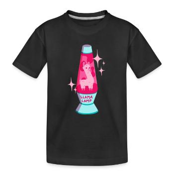 Llama Lava Lamp - Kids' Premium Organic T-Shirt - black - Front