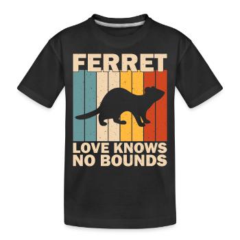 Frettchenliebhaber-besitzer - Kinder Premium Bio T-Shirt - Schwarz - Vorne