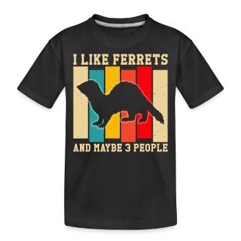 Ferret Paws Frettchenliebhaber-kleidung Für Männer - Kinder Premium Bio T-Shirt - Schwarz - Vorne