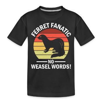 Frettchenliebhaber-besitzer - Kinder Premium Bio T-Shirt - Schwarz - Vorne