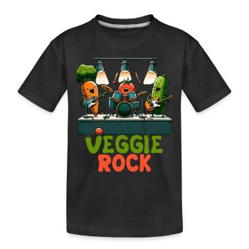Veggie Rocks Music Band Carrot Buddies - T-shirt bio Premium Enfant - noir - Devant