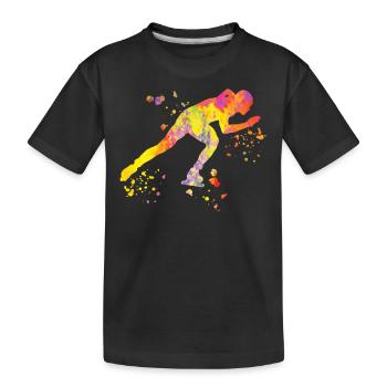 Patineuse de vitesse Sportswoman Patinage de vitesse - T-shirt bio Premium Enfant - noir - Devant