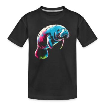 Lamantin Seekuh - T-shirt bio Premium Enfant - noir - Devant