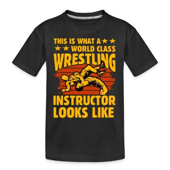 C’est ce qu’un instructeur de lutte de classe mondiale - T-shirt bio Premium Enfant - noir - Devant