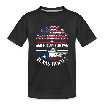 Américain aux racines texanes - T-shirt bio Premium Enfant - noir - Devant