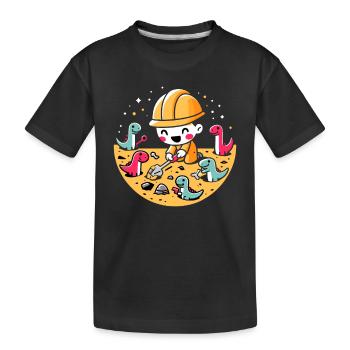 Paléontologue chasseur de fossiles chasseur de fossiles - T-shirt bio Premium Enfant - noir - Devant
