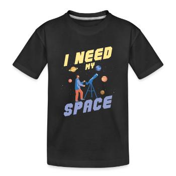 J’ai besoin de mon télescope spatial Stargazer Astronomy - T-shirt bio Premium Enfant - noir - Devant