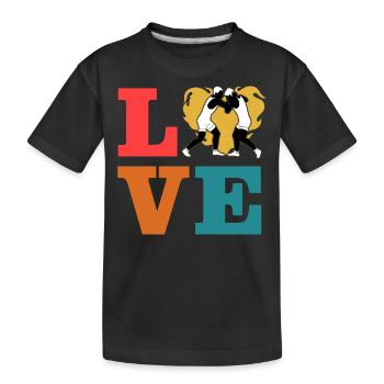 Wrestling-Liebe - Kinder Premium Bio T-Shirt - Schwarz - Vorne