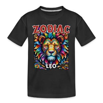 Zodiaque Lion alias signe du zodiaque Lion - T-shirt bio Premium Enfant - noir - Devant