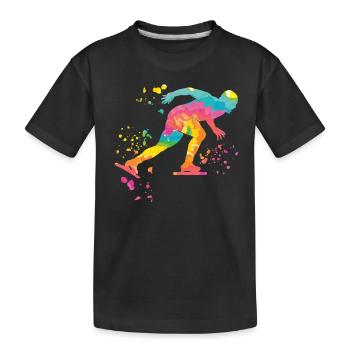 Patineuse de vitesse Sportswoman Patinage de vitesse - T-shirt bio Premium Enfant - noir - Devant