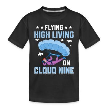 Fallschirmspringen Und Extremsportler - Kinder Premium Bio T-Shirt - Schwarz - Vorne
