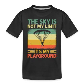 Skydiving Skydiving - Kids' Premium Organic T-Shirt - black - Front