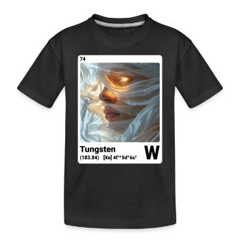AI am Tungsten (wt) Stilelement periodisch - Kinder Premium Bio T-Shirt - Schwarz - Vorne