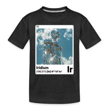 AI am Iridium (wt) style element periodic fashion - Kids' Premium Organic T-Shirt - black - Front