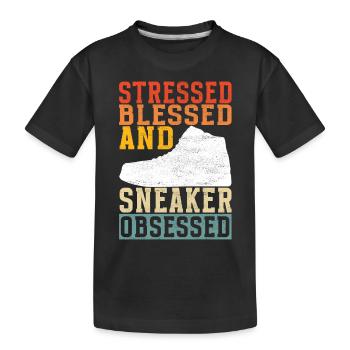 Sneakerhead Sneaker Collector - Kids' Premium Organic T-Shirt - black - Front